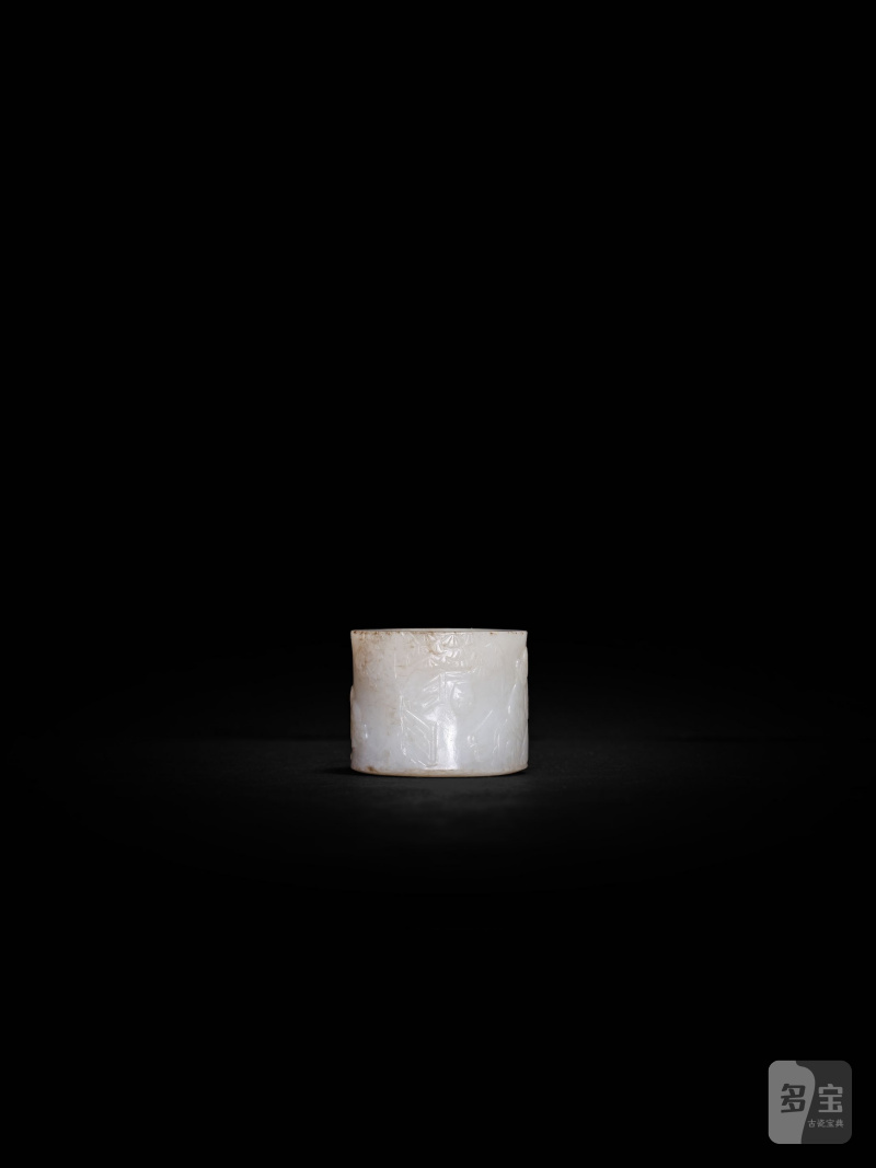 清　白玉春宮圖扳指 | A WHITE JADE 'EROTICA' THUMB RING - 图8